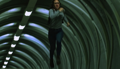 Still from cinematic running sequence