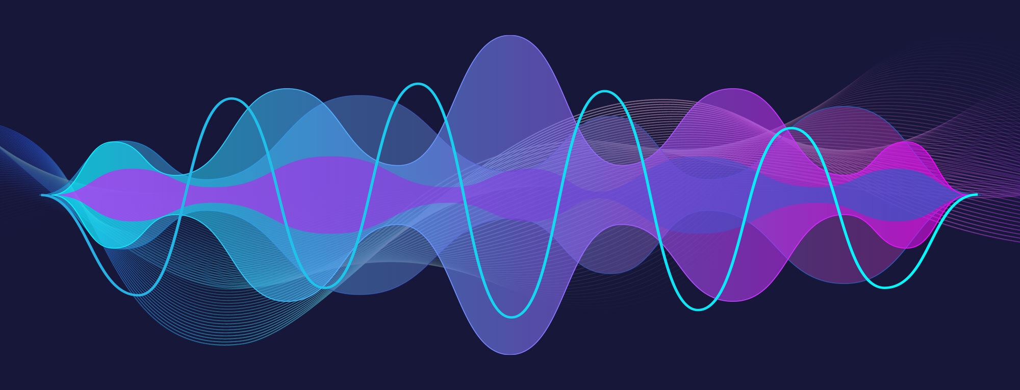 Abstract design of audio waves