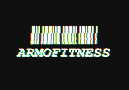 Logo for Armofitness with barcode
